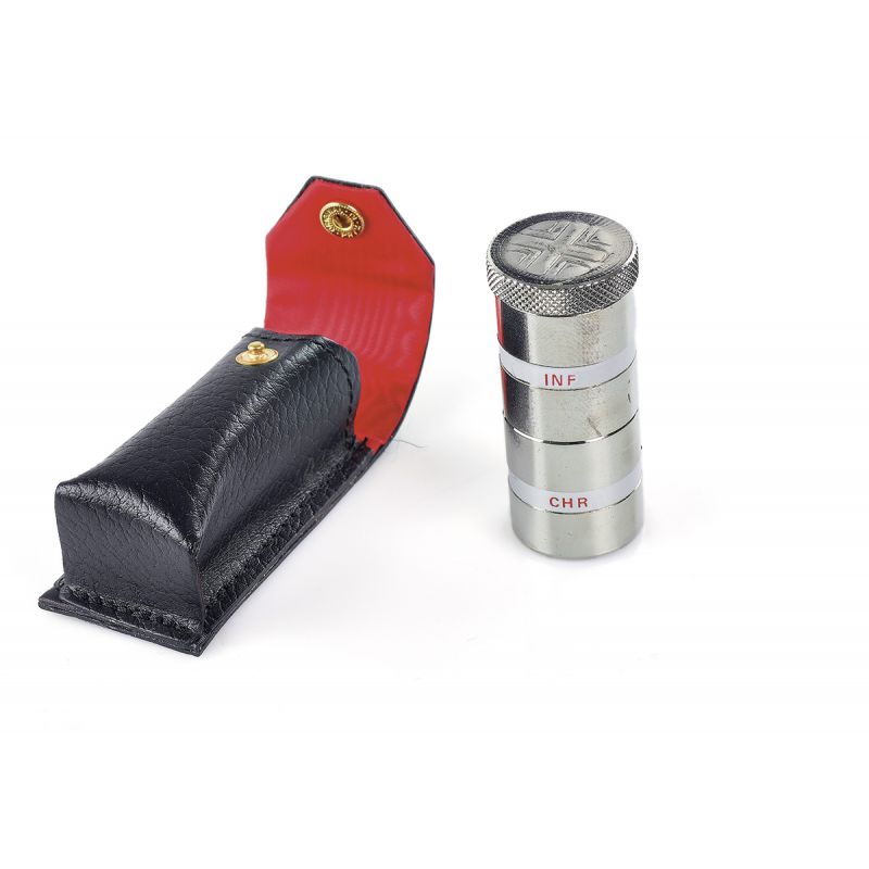 Podwójny metalowy pojemnik na oleje w etui, nikiel (13) - Podwójny metalowy pojemnik na oleje w etui, nikiel (13)