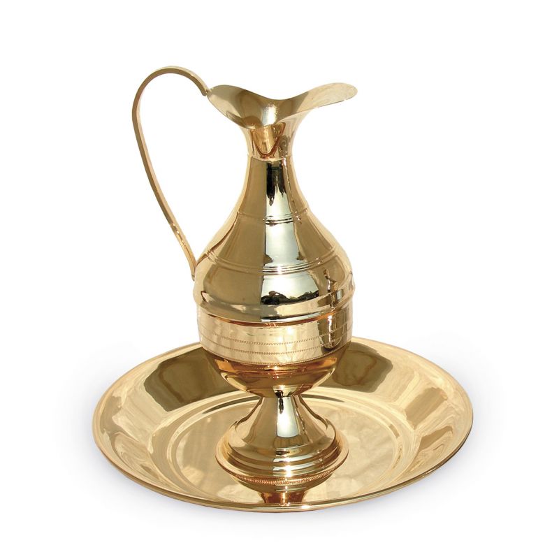 Dzbanek z misą, polerowany, złocony - 23 cm (3) - Dzbanek z misą, polerowany, złocony - 23 cm (3)