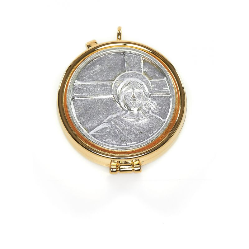 Cyborium z mosiądzu, pozłacane - Chrystus - Cyborium z mosiądzu, pozłacane - Chrystus