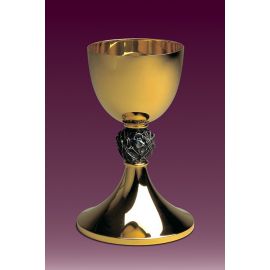 Kielich z czterema ewangelistami, w motywach zwierzęcych, gładki lub z grawerem h: 19 cm. - KIELICHY MSZALNE