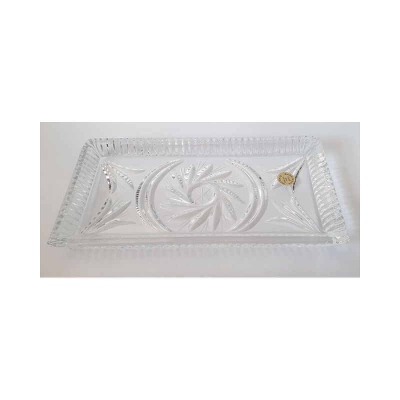 Taca szklana /kryształ - 18,5x9,5 cm. - Taca szklana /kryształ - 18,5x9,5 cm.