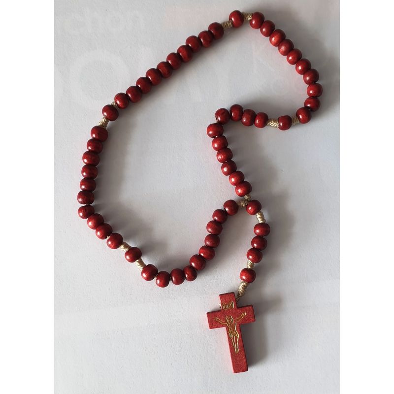 Różaniec drewniany bordo - Różaniec drewniany bordo