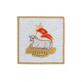 Palka haftowana Baranek Boży (5) - kolor ecru