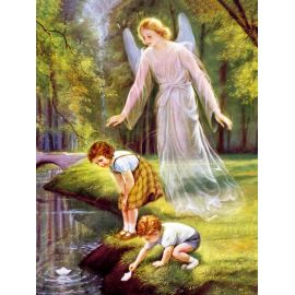 Obraz 30x40 - Anioł Stróż - OBRAZY RELIGIJNE
