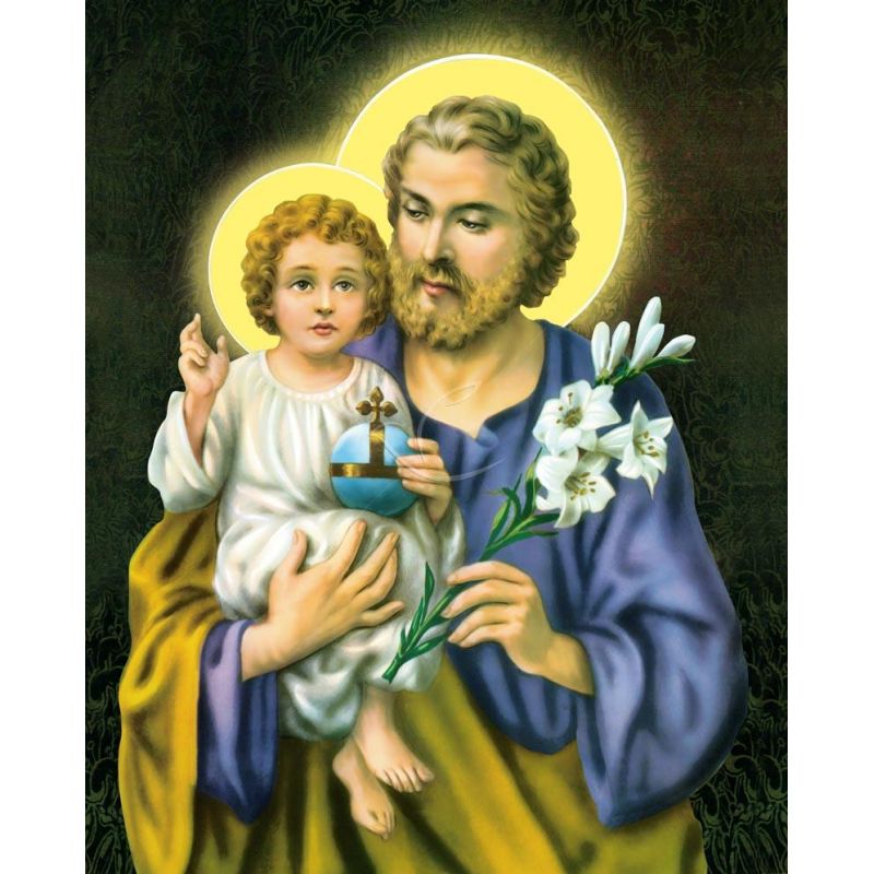 Obrazek 20x25 - Św. Józef z dzieciątkiem Jezus - Obrazek 20x25 - Św. Józef z dzieciątkiem Jezus