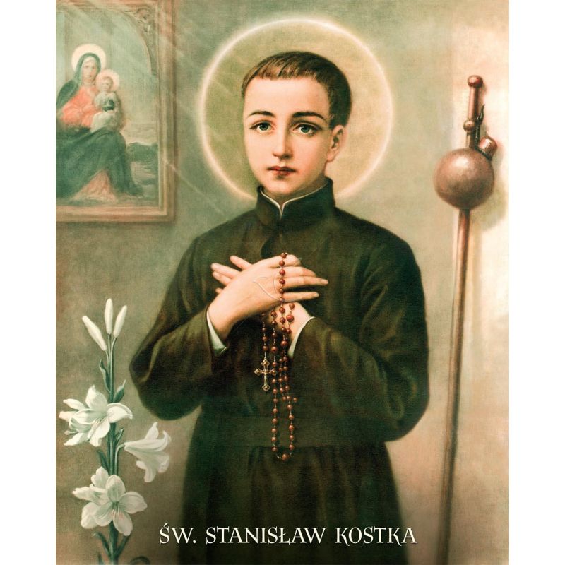 Obrazek 20x25 - Św. Stanisław Kostka - Obrazek 20x25 - Św. Stanisław Kostka