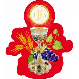 Emblemat na Boże Ciało 35x50 cm - wzór eucharystyczny (10) - Emblematy na Boże Ciało