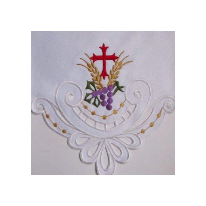 Obrus ołtarzowy haftowany - wzór eucharystyczny (91) - Obrus ołtarzowy haftowany - wzór eucharystyczny (91)