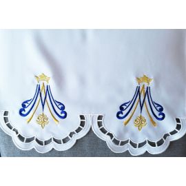 Obrus ołtarzowy haftowany - wzór maryjny (169) - OBRUSY OŁTARZOWE