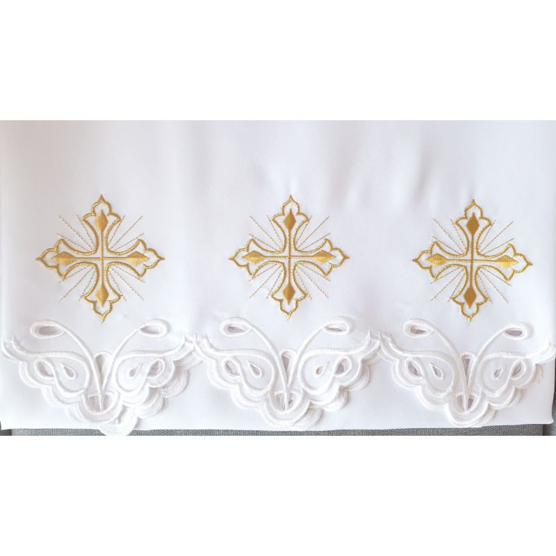 Obrus ołtarzowy haftowany - wzór eucharystyczny (99) - Obrus ołtarzowy haftowany - wzór eucharystyczny (99)