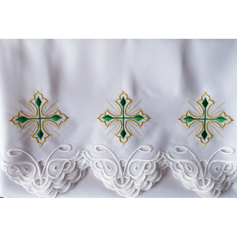 Obrus ołtarzowy haftowany - wzór eucharystyczny (174) - Obrus ołtarzowy haftowany - wzór eucharystyczny (174)
