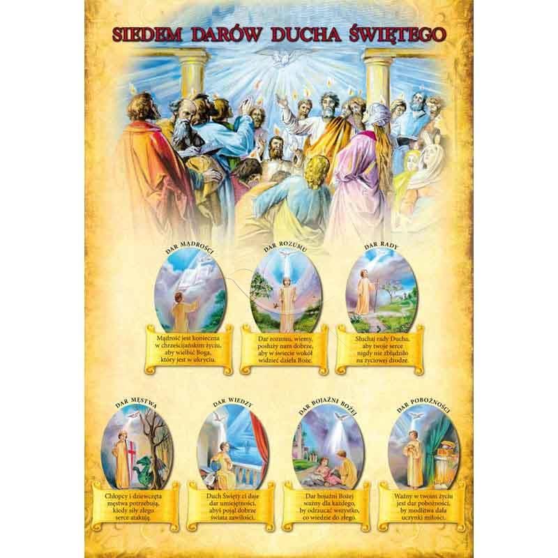 Plakat - Siedem darów Ducha Świętego - Plakat - Siedem darów Ducha Świętego