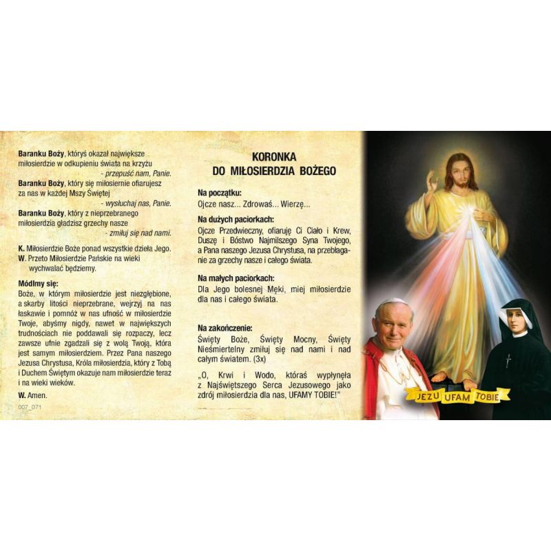 Folder składany Koronka do Miłosierdzia Bożego - Folder składany Koronka do Miłosierdzia Bożego