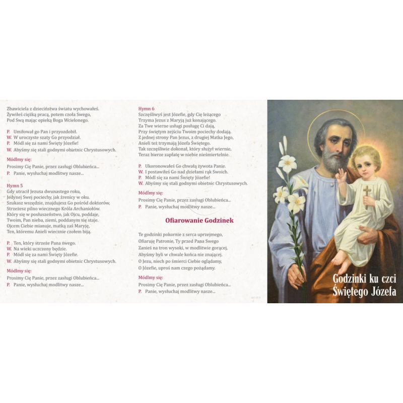 Folder składany Godzinki ku czci Świętego Józefa - Folder składany Godzinki ku czci Świętego Józefa