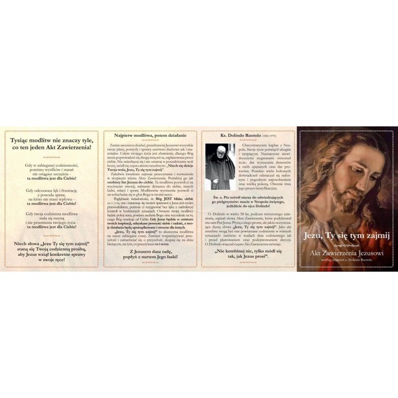 Folder składany 15x10 cm Jezu Ty się tym zajmij - Folder składany 15x10 cm Jezu Ty się tym zajmij