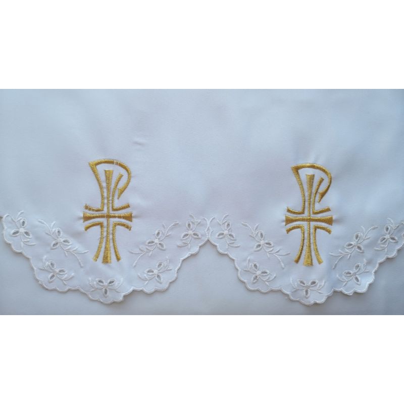 Obrus ołtarzowy haftowany - wzór eucharystyczny (177) - Obrus ołtarzowy haftowany - wzór eucharystyczny (177)