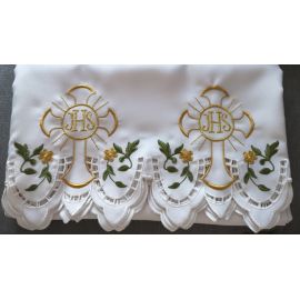Obrus ołtarzowy haftowany - wzór eucharystyczny (135) - zdjęcie 4 - Obrus ołtarzowy haftowany - wzór eucharystyczny (135)
