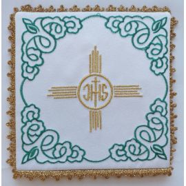 Palka haftowana IHS + złoty krzyż (4)
