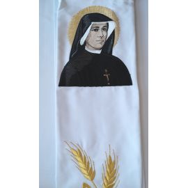 Stuła haftowana  Jezus Miłosierny, Święta Faustyna - zdjęcie 3 - Stuła haftowana  Jezus Miłosierny, Święta Faustyna