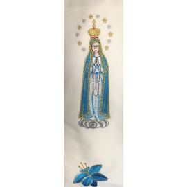 Stuła haftowana Matka Boża Fatimska - zdjęcie 2 - Stuła haftowana Matka Boża Fatimska