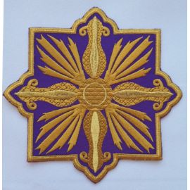 Aplikacja haftowana fioletowa - SZATY LITURGICZNE