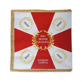 Sztandar haftowany  "Bóg, honor, ojczyzna" - CHORĄGWIE, SZTANDARY