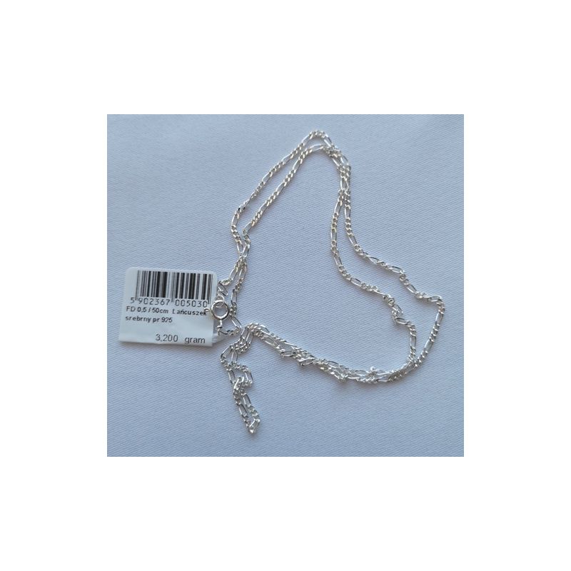 Łańcuszek srebrny 50 cm - 3,2 g - Łańcuszek srebrny 50 cm - 3,2 g