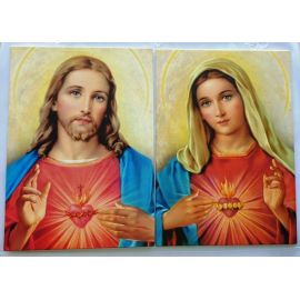 Dwa obrazy Serce Jezusa oraz Serce Maryi - komplet - OBRAZY RELIGIJNE