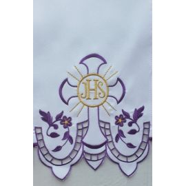 Obrus ołtarzowy haftowany - wzór eucharystyczny (201) - zdjęcie 2 - Obrus ołtarzowy haftowany - wzór eucharystyczny (201)