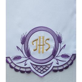 Obrus ołtarzowy haftowany - wzór eucharystyczny (203) - zdjęcie 2 - Obrus ołtarzowy haftowany - wzór eucharystyczny (203)