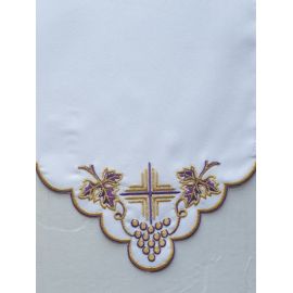 Obrus ołtarzowy haftowany - wzór eucharystyczny (204) - zdjęcie 2 - Obrus ołtarzowy haftowany - wzór eucharystyczny (204)