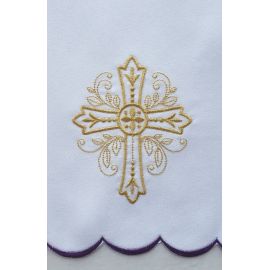 Obrus ołtarzowy haftowany - wzór eucharystyczny (207) - zdjęcie 2 - Obrus ołtarzowy haftowany - wzór eucharystyczny (207)
