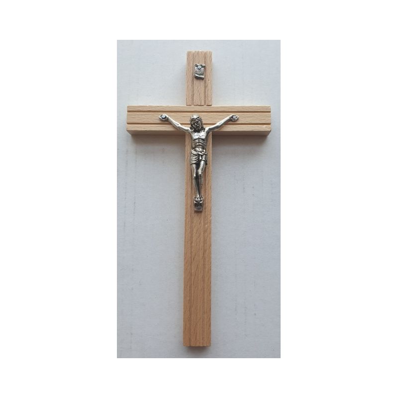 Krzyż drewniany wiszący, frezowany 20,5 cm - Krzyż drewniany wiszący, frezowany 20,5 cm
