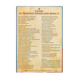 Święty Jan Paweł II Papież - Ikona dwustronna z Litanią format A4 - zdjęcie 2 - Święty Jan Paweł II Papież - Ikona dwustronna z Litanią format A4