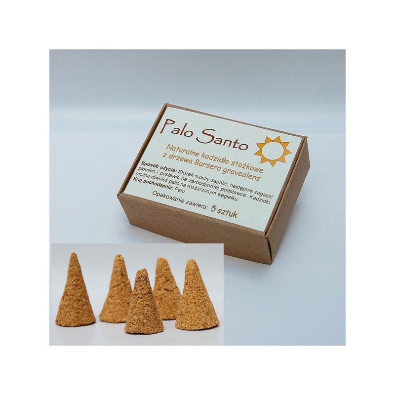 Palo Santo - kadzidło stożkowe - 5 dużych stożków - Palo Santo - kadzidło stożkowe - 5 dużych stożków