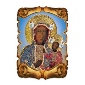 Obraz na HDF format A5 - Matka Boża Częstochowska (4) - Obrazek religijny płyta HDF