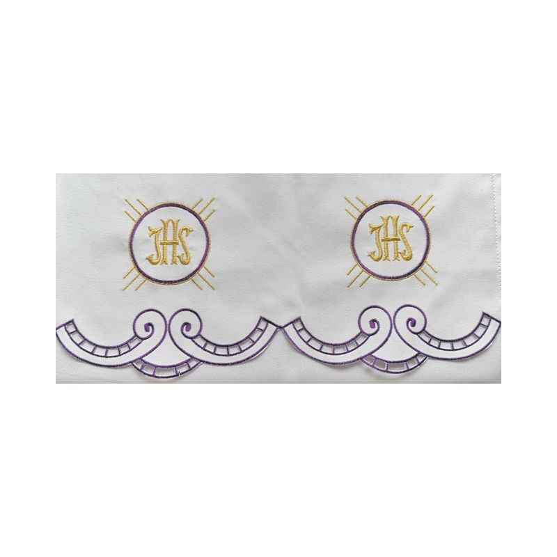 Obrus ołtarzowy haftowany - wzór eucharystyczny (209) - Obrus ołtarzowy haftowany - wzór eucharystyczny (209)
