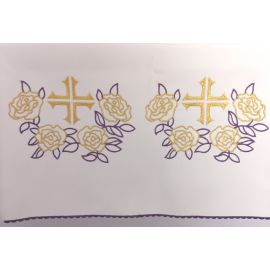 Obrus ołtarzowy haftowany - wzór eucharystyczny (210) - zdjęcie 3 - Obrus ołtarzowy haftowany - wzór eucharystyczny (210)