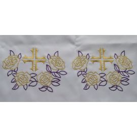 Obrus ołtarzowy haftowany - wzór eucharystyczny (210)
