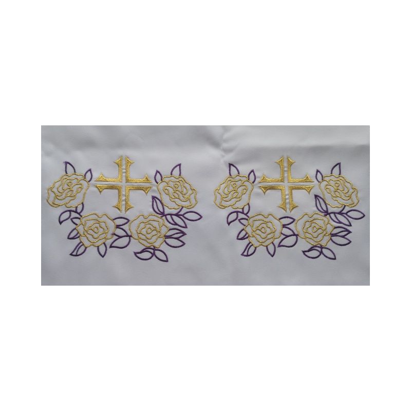 Obrus ołtarzowy haftowany - wzór eucharystyczny (210) - Obrus ołtarzowy haftowany - wzór eucharystyczny (210)
