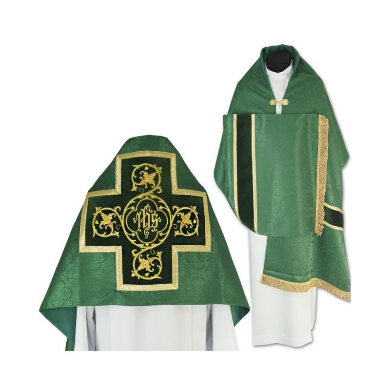 Welon liturgiczny zielony z frędzlami (39) - Welon liturgiczny zielony z frędzlami (39)