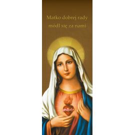 Baner Najświętsze Serce Maryi "Matko dobrej rady módl się za nami" - Banery z Matką Bożą