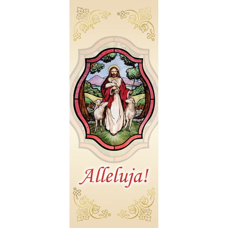 Baner Dobry pasterz z owieczkami - Alleluja (2) - Baner Dobry pasterz z owieczkami - Alleluja (2)