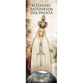 Baner na różaniec święty "Różaniec ratunkiem dla świata" (1)