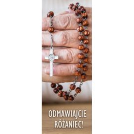 Baner na różaniec święty Odmawiajcie różaniec (2)