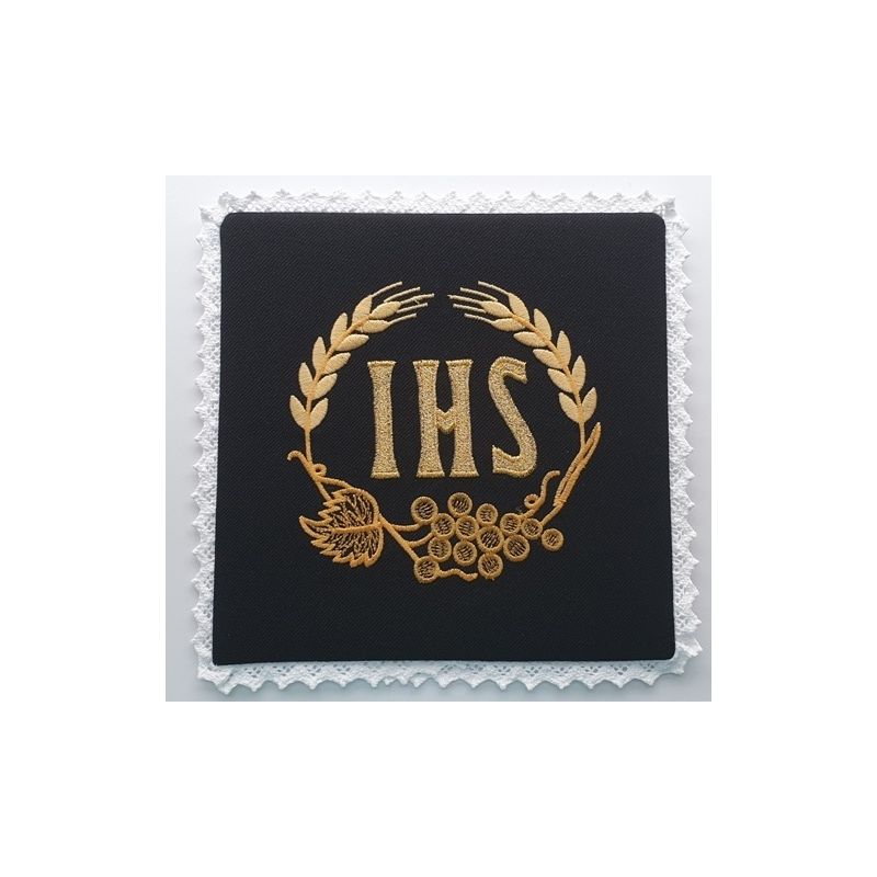 Palka haftowana czarna IHS (2) - Palka haftowana czarna IHS (2)