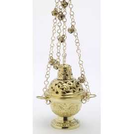Trybularz mosiężny 16 cm, kolor złoty z dzwoneczkami - TRYBULARZE, ŁÓDKI