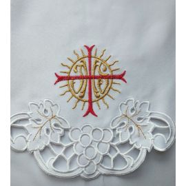Obrus ołtarzowy haftowany - wzór eucharystyczny (141) - zdjęcie 2 - Obrus ołtarzowy haftowany - wzór eucharystyczny (141)