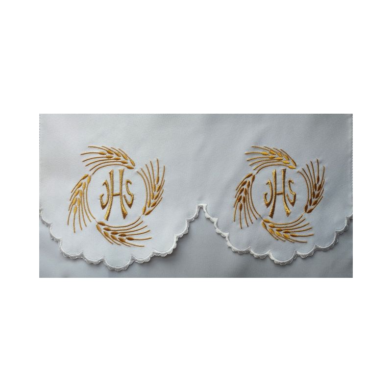 Obrus ołtarzowy haftowany - wzór eucharystyczny (138) - Obrus ołtarzowy haftowany - wzór eucharystyczny (138)