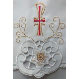 Obrus ołtarzowy haftowany - wzór eucharystyczny (220) - zdjęcie 2 - Obrus ołtarzowy haftowany - wzór eucharystyczny (220)